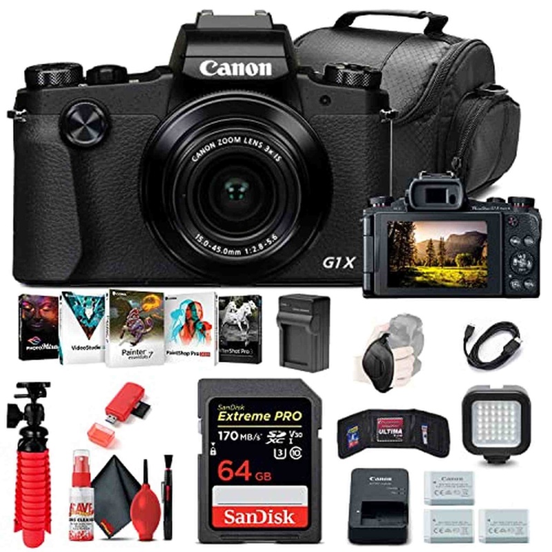Canon PowerShot G1 X Mark III Digital Camera (2208C001) + 64GB Card + More - Reconditioned