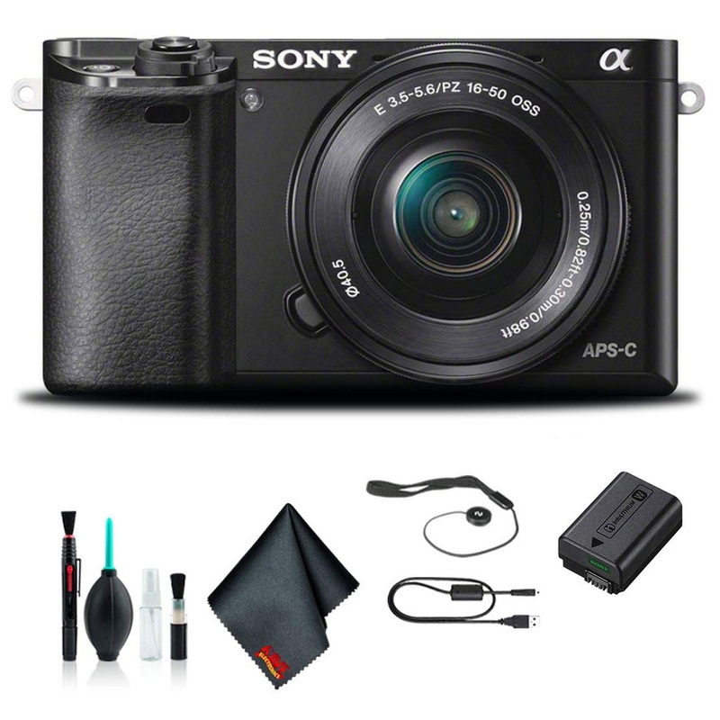 Sony Alpha a6000 Mirrorless Camera with 16-50mm and 55-210mm Lenses ILCE6000Y/B Bundle