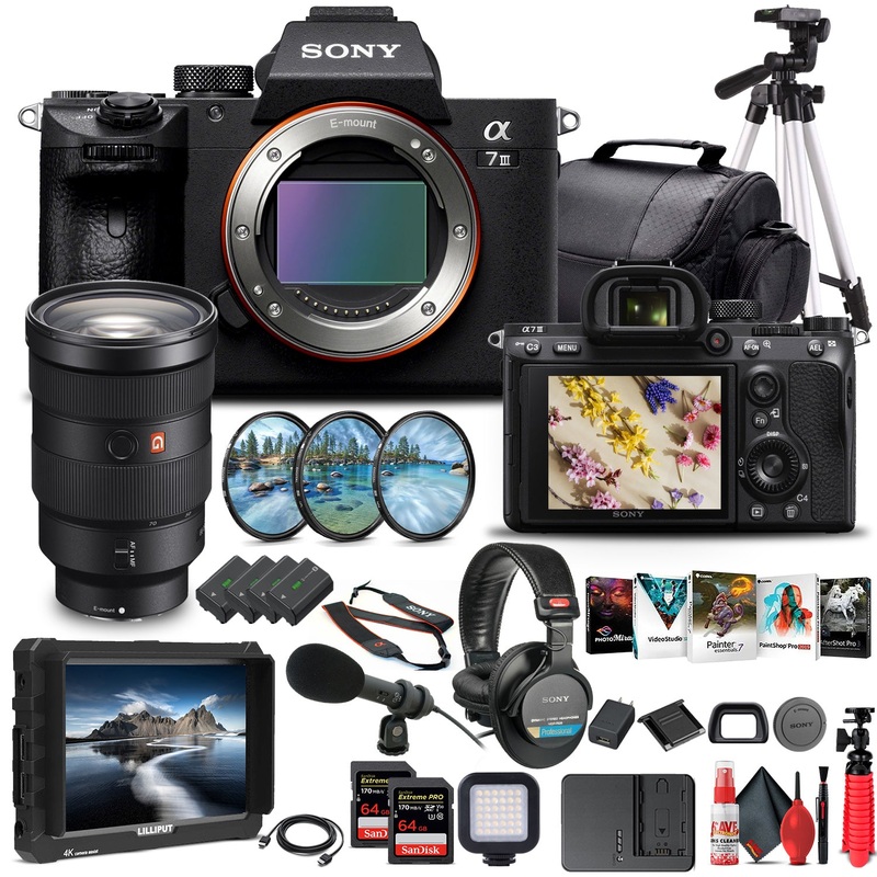 Sony Alpha a7 III Mirrorless Camera W/ Sony FE 24-70mm Lens - Pro Bundle - Reconditioned