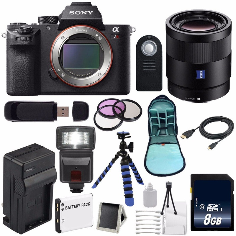Sony Alpha a7R II Mirrorless Digital Camera (International Model) + Sony Sonnar T FE 55mm f/1.8 ZA Lens + 49mm 3 Piece F