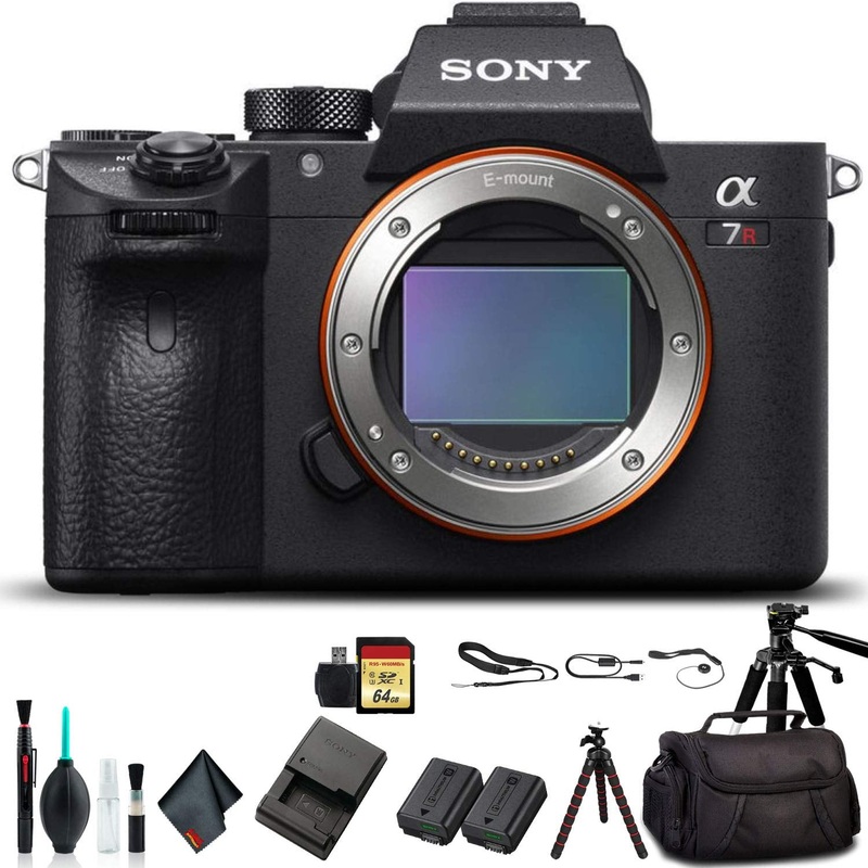 Sony Alpha a7R III Mirrorless Camera ILCE7RM3/B With Soft Bag, Tripod, Additional Battery, 64GB Memory Card, Card Reader , Plus Essential Accessories Bundle - Reconditioned