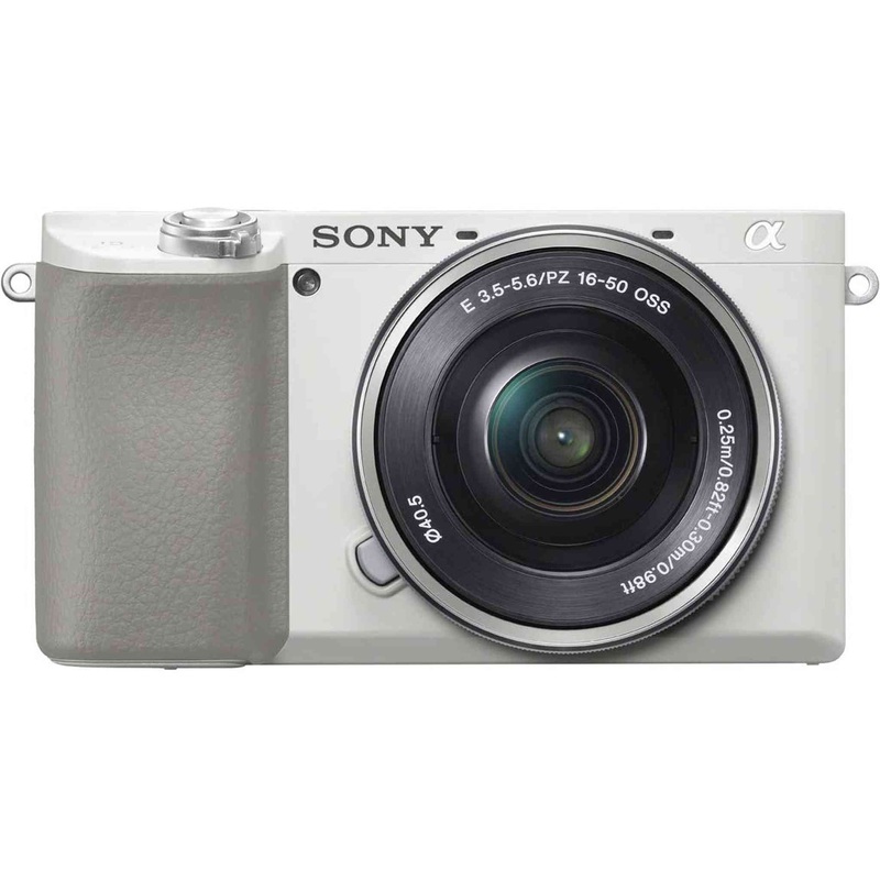 Sony 6100 E-mount camera with APS-C Sensor (Body + 16-50mm Power Zoom Lens) - White