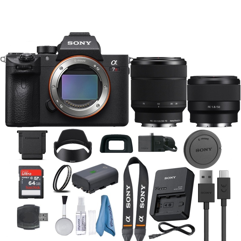 Sony Alpha a7R III Mirrorless Digital Camera with Sony FE 28-70mm f/3.5-5.6 OSS Lens + Sony FE 50mm f/1.8 Lens Standard Bundle