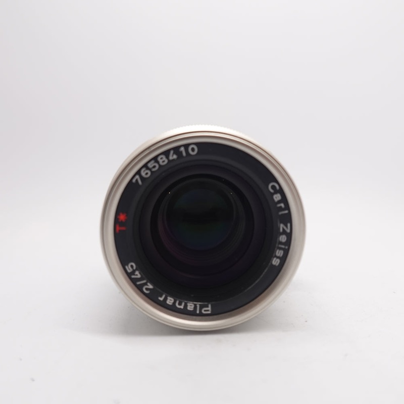 Used Contax G Zeiss Planar T* 45mm f/2 Rangefinder Lens | Chrome | U9+