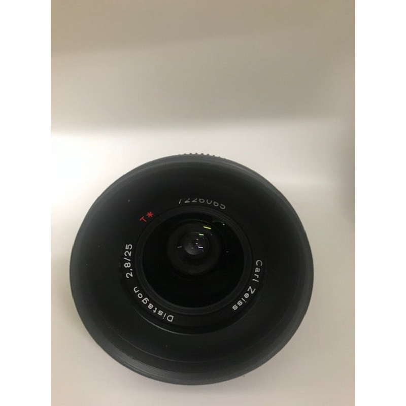 Used Contax Zeiss Distagon 25mm f/2.8 Lens for Canon EF Mount - Cine Modified - Declick - Used Very Good