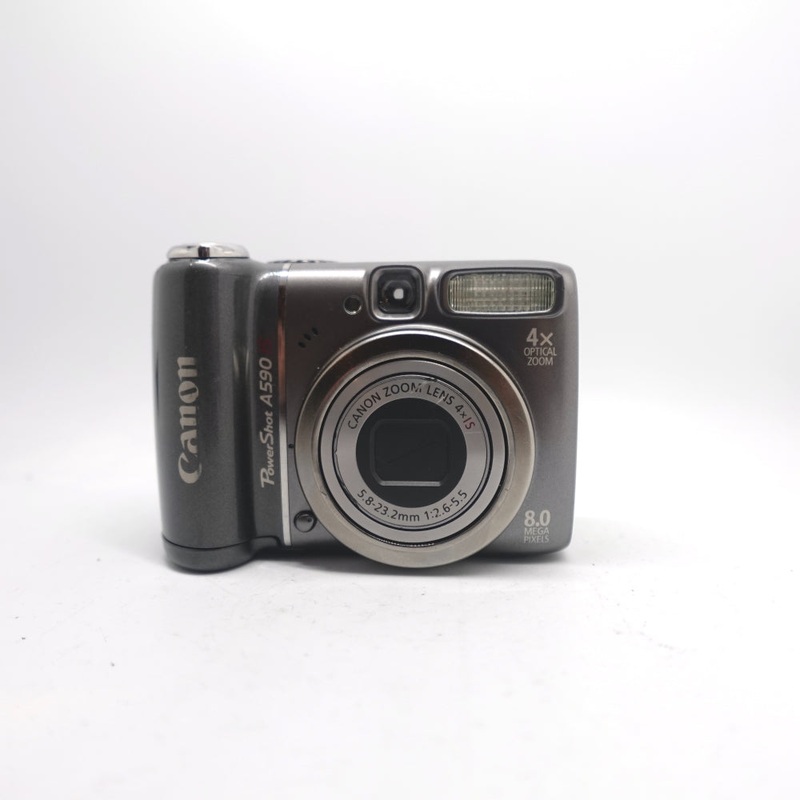 Used Canon PowerShot A590 IS Digital Point and Shoot Camera | Black | U8+