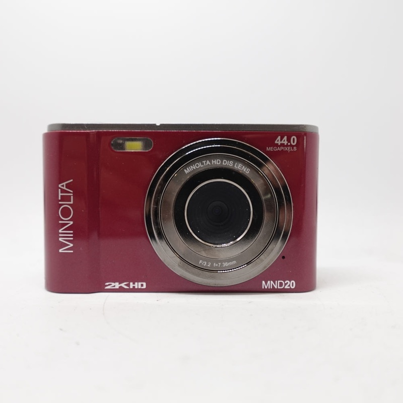 Used Minolta MND20 Digital Point and Shoot Camera | Red | U9+