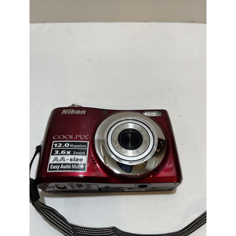 Used Nikon Coolpix L22 Point and Shoot Camera Red - Used Very Good
