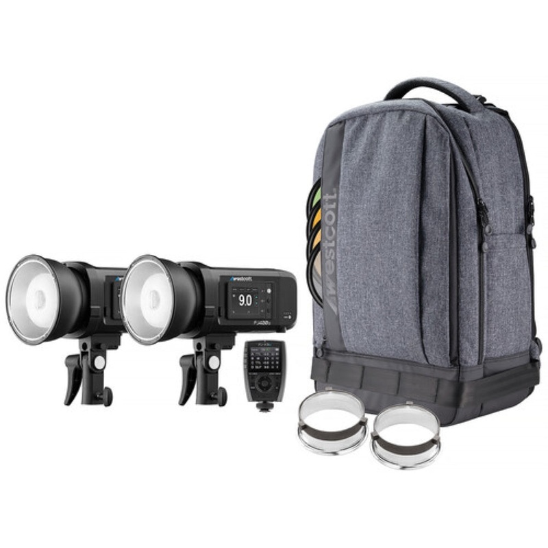 Westcott FJ400 II Strobe 2-Light Backpack Kit with FJ-X3 M Universal Wireless Trigger