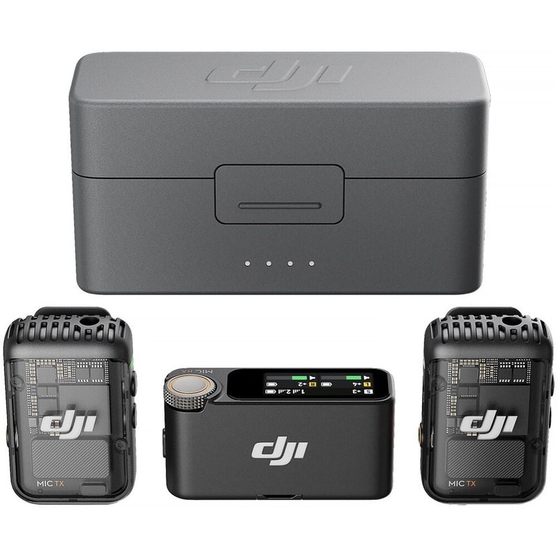 DJI Mic 2 2-Person Compact Digital Wireless Microphone System/Recorder for Camera & Smartphone | 2.4 GHz