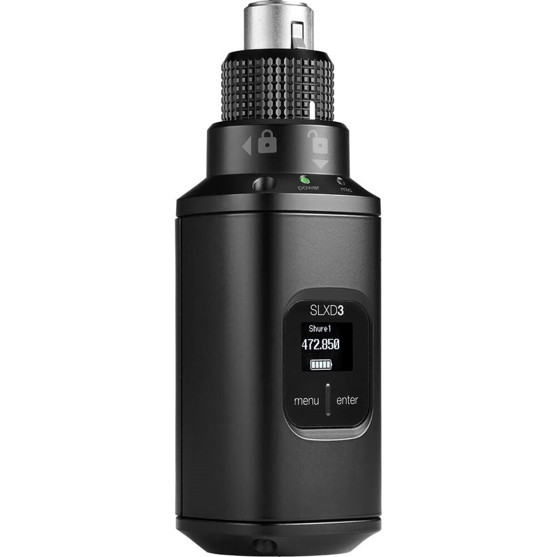 Shure SLXD3 Digital Plug-On XLR Transmitter | J52: 558 to 602 + 614 to 616 MHz