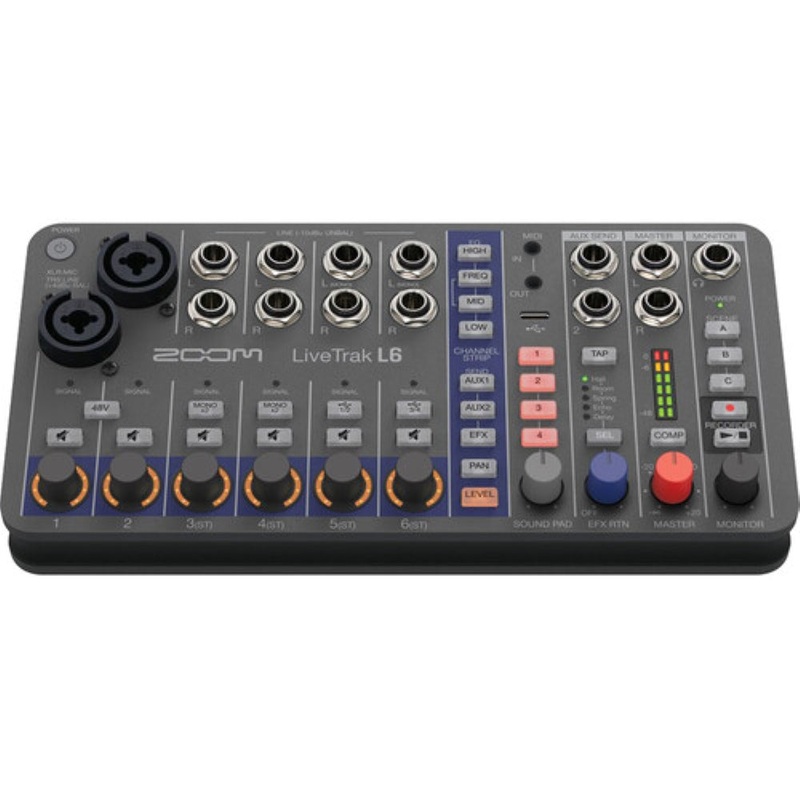 Zoom LiveTrak L-6 Portable 6-Channel Digital Mixer and Multitrack Recorder
