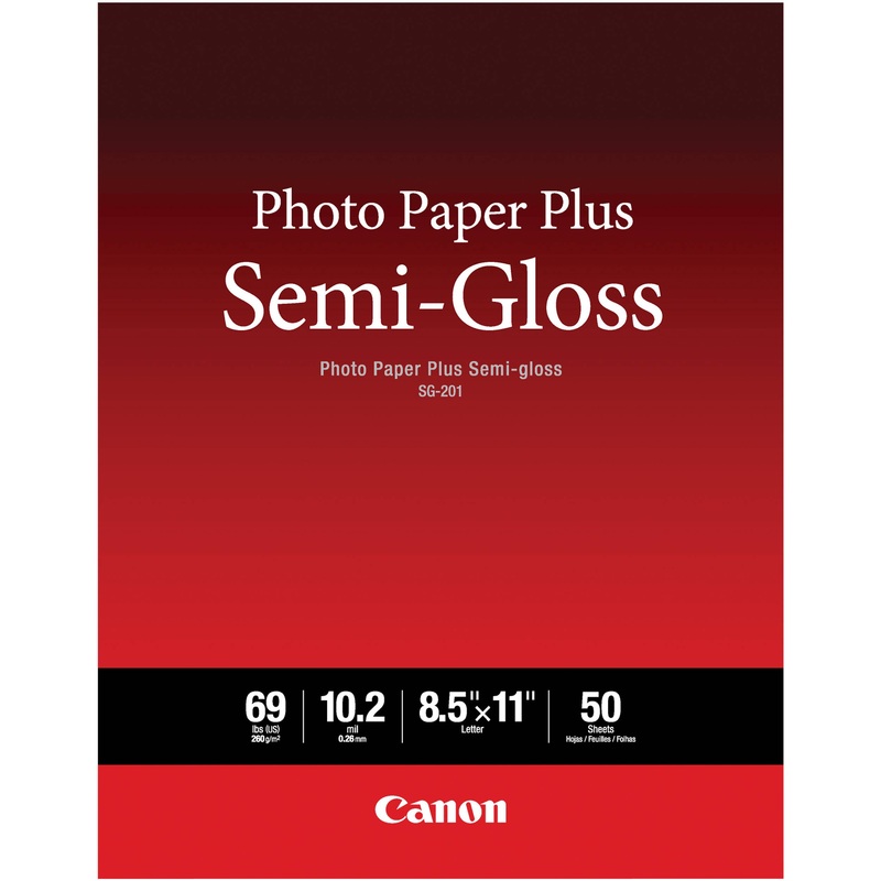 Canon SG-201 Photo Paper Plus Semi-Gloss | 8.5 x 11", 50 Sheets
