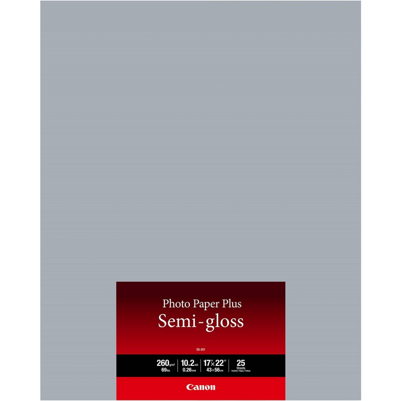 Canon SG-201 Photo Paper Plus Semi-Gloss | 17" x 22", 25 Sheets