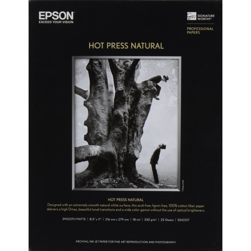 Epson Hot Press Natural Paper | 8.5 x 11", 25Sheets