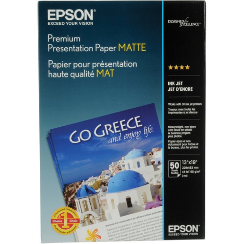 Epson Premium Presentation Paper Matte | 13 x 19", 50 Sheets