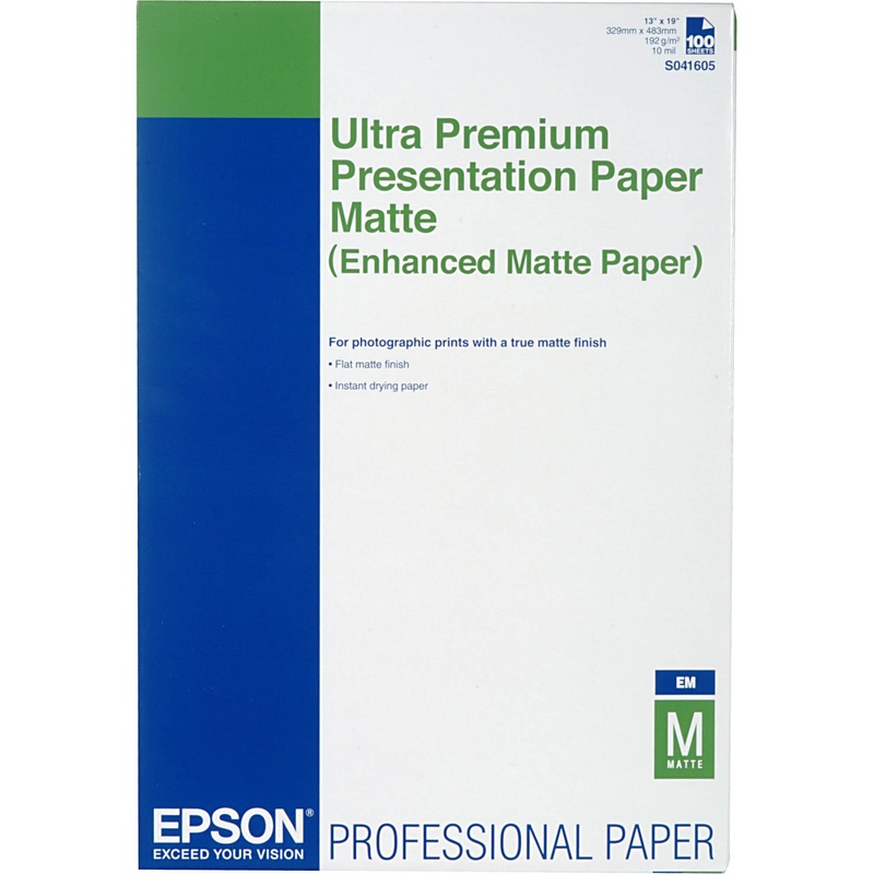Epson Ultra Premium Presentation Paper Matte | 13 x 19", 100Sheets