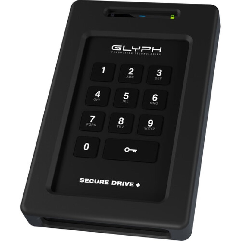 Glyph Technologies 1TB SecureDrive+ Professional External Hard Disk Drive with Keypad
