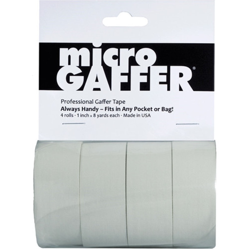 Visual Departures microGAFFER Compact Gaffer Tape | 4 Pack 1.0" x 24' - White