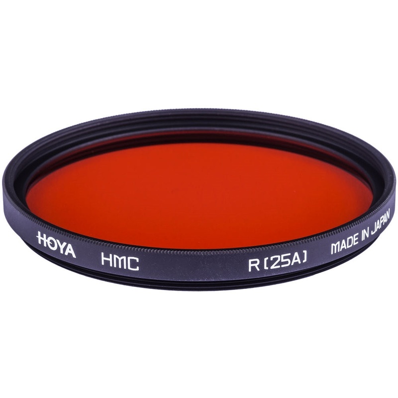 Hoya 49mm Red #25A (HMC) Multi-Coated Glass Filter for Black & White Film