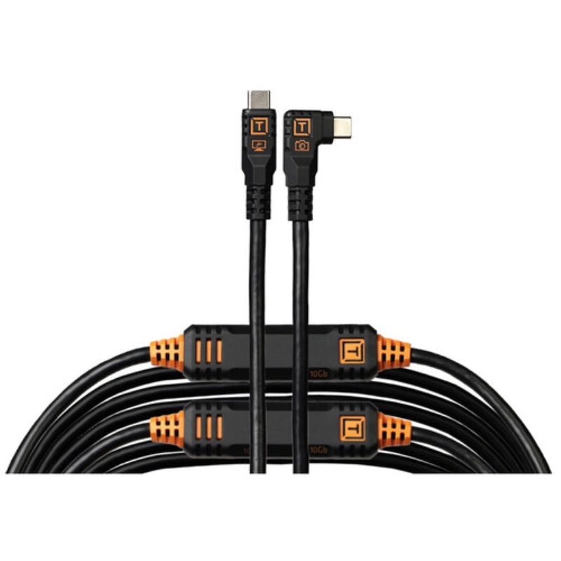 Tether Tools LeverLock & Optima Cable Kit | 31', Non-Reflective Black, Right-Angle