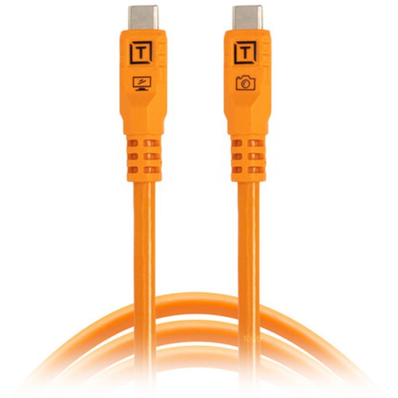 Tether Tools TetherPro Optima USB-C Cable | 10', High-Visibility Orange