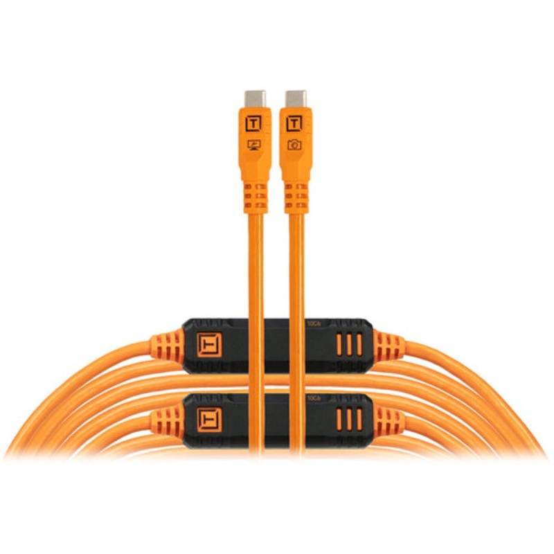 Tether Tools TetherPro Optima USB-C Cable | 31', High-Visibility Orange