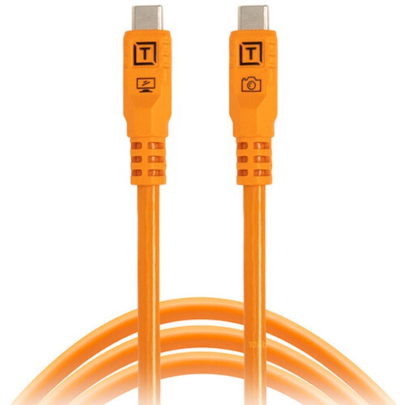 Tether Tools TetherPro Optima USB-C Cable | 6', High-Visibility Orange