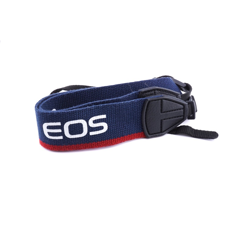 Canon Blue & Red Fabric EOS Strap