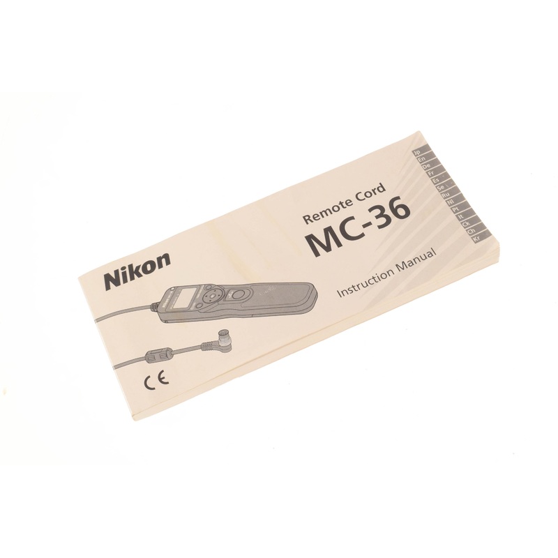 Nikon MC-36 Remote Cord Instruction Manual