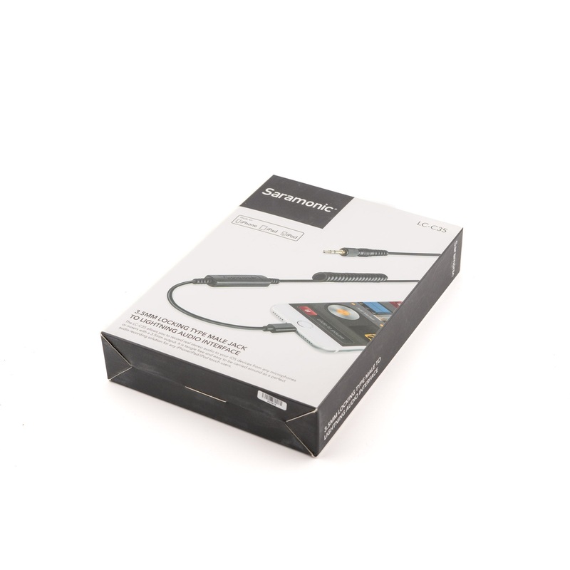Saramonic 3.5mm Male Jack To Lightning Audio Interface (LC-C35)