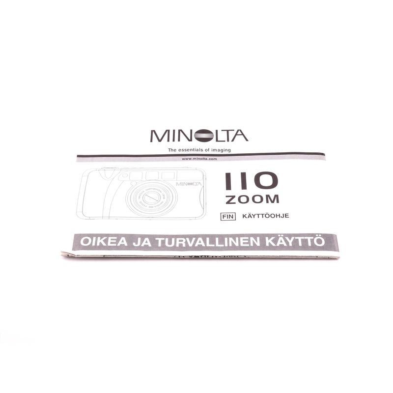 Minolta 110 Zoom Instructions