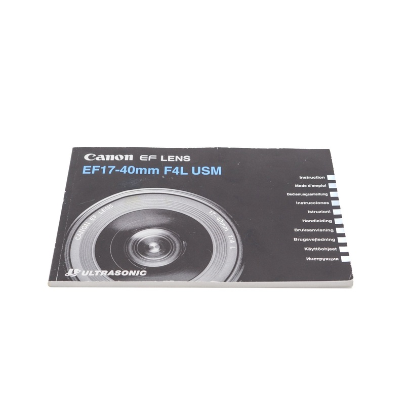 Canon 17-40mm f4 L USM Manual