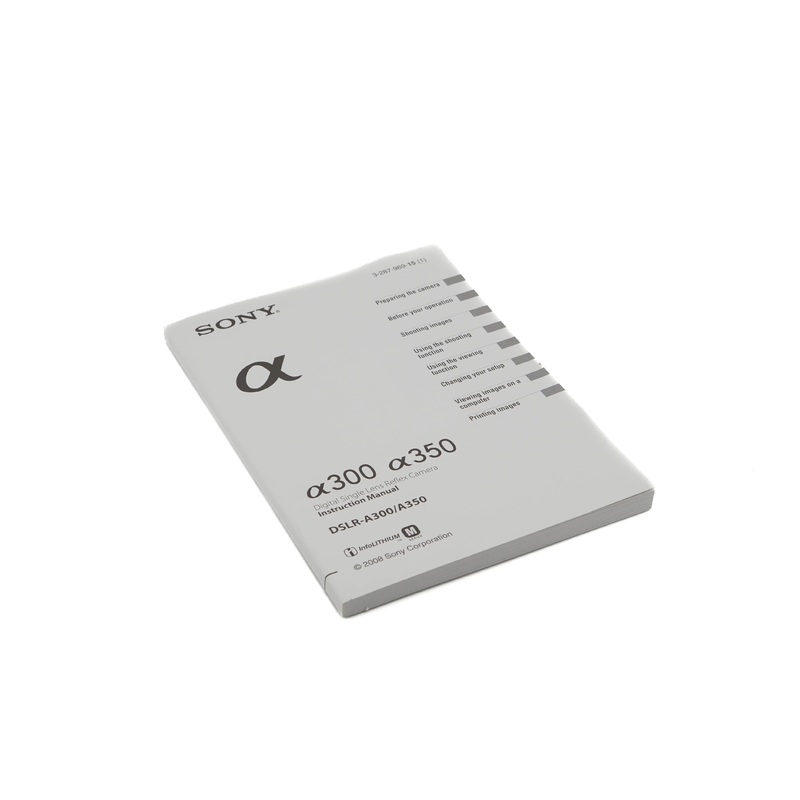 Sony A300 / A350 Instructions