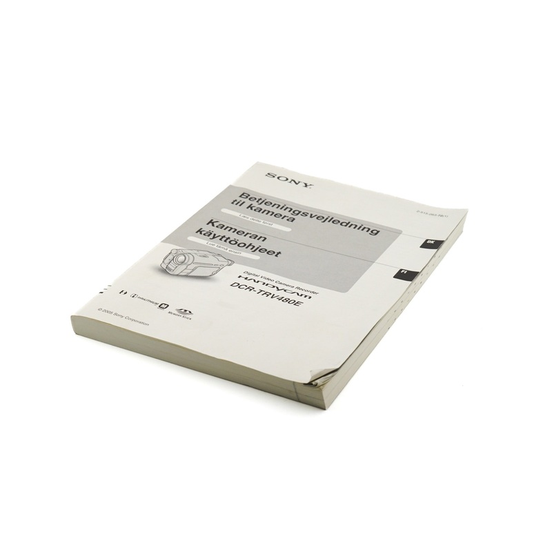Sony DCR-TRV480E Instructions