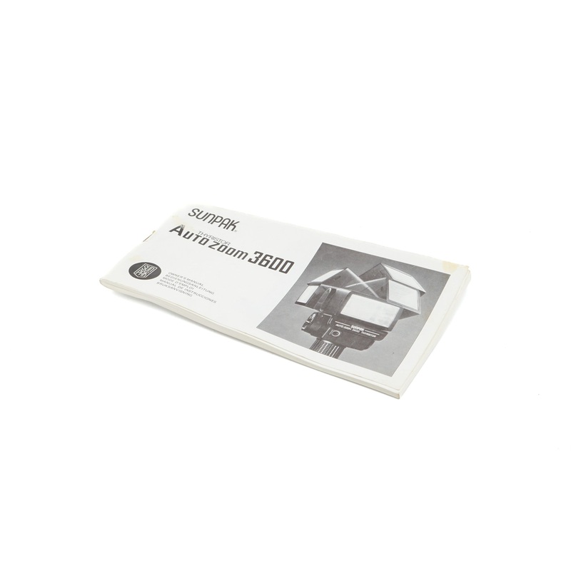 Sunpak Auto Zoom 3600 Thyristor Instructions