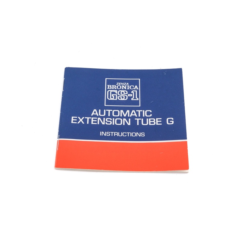 Zenza Bronica Automatic Extension Tube G Instructions
