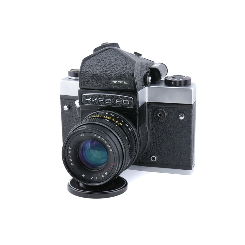 Kiev 60 + 60 TTL Prism Finder + 80mm f2.8 Volna-3 MC